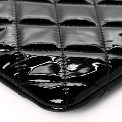 Chanel Patent Calfskin Quilted Medium Cosmetic Case Black 8 of 10