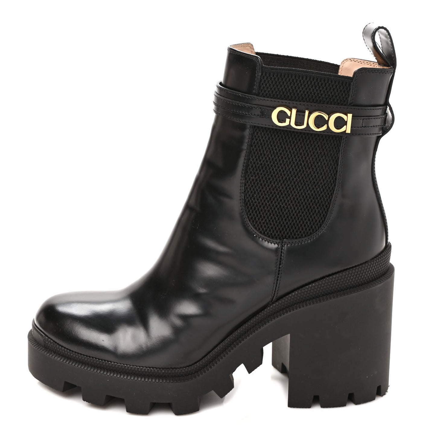 Magnum Calfskin Logo Ankle Boots 40 Black