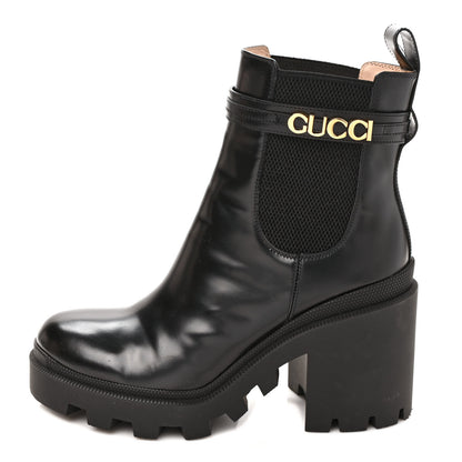 Gucci Magnum Calfskin Logo Ankle Boots 40 Black 1 of 8