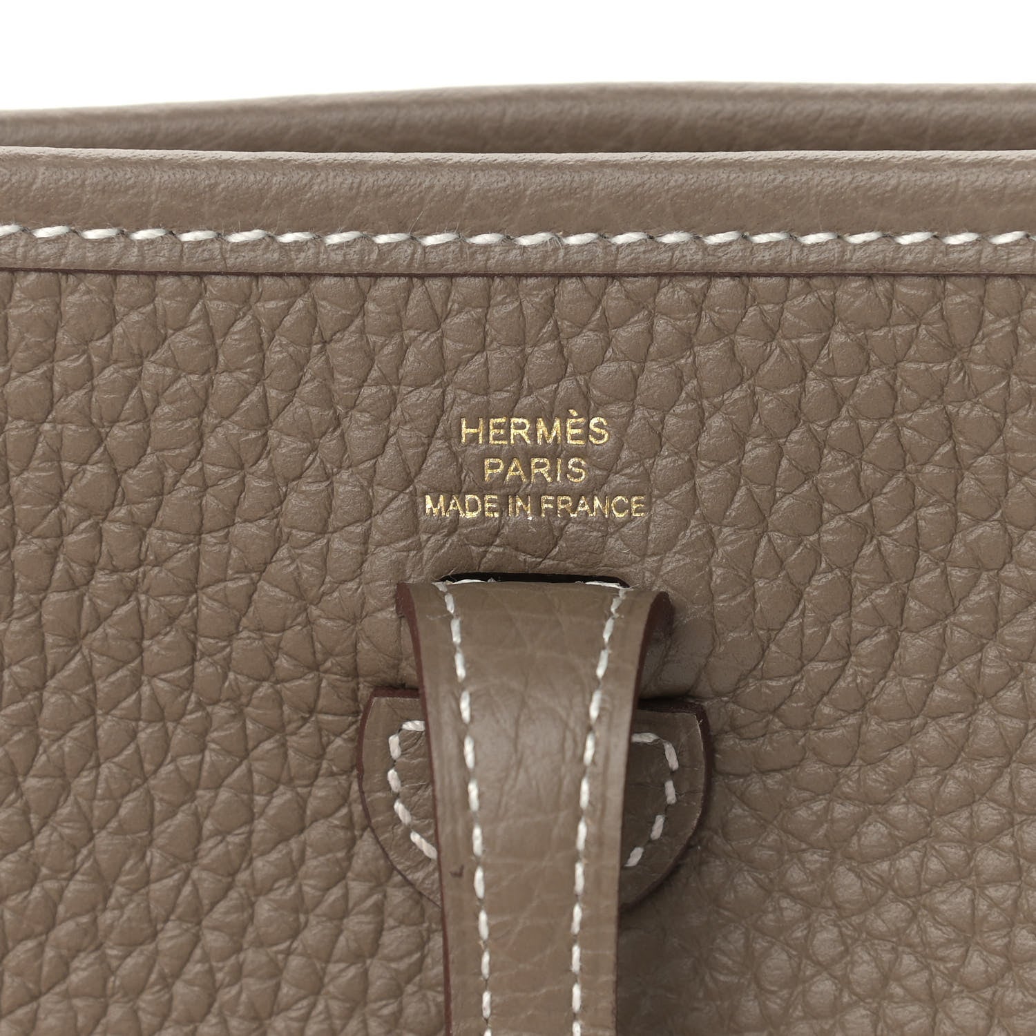 Hermes Taurillon Clemence Evelyne TPM Etoupe 6 of 9