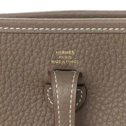 Hermes Taurillon Clemence Evelyne TPM Etoupe 6 of 9
