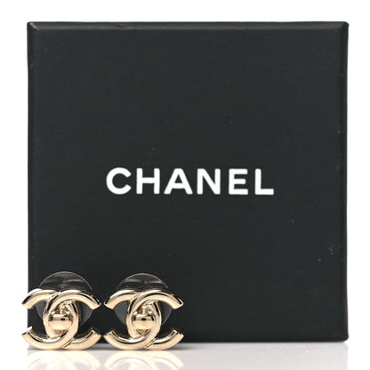 Chanel Metal CC Turnlock Earrings Gold 9 of 10