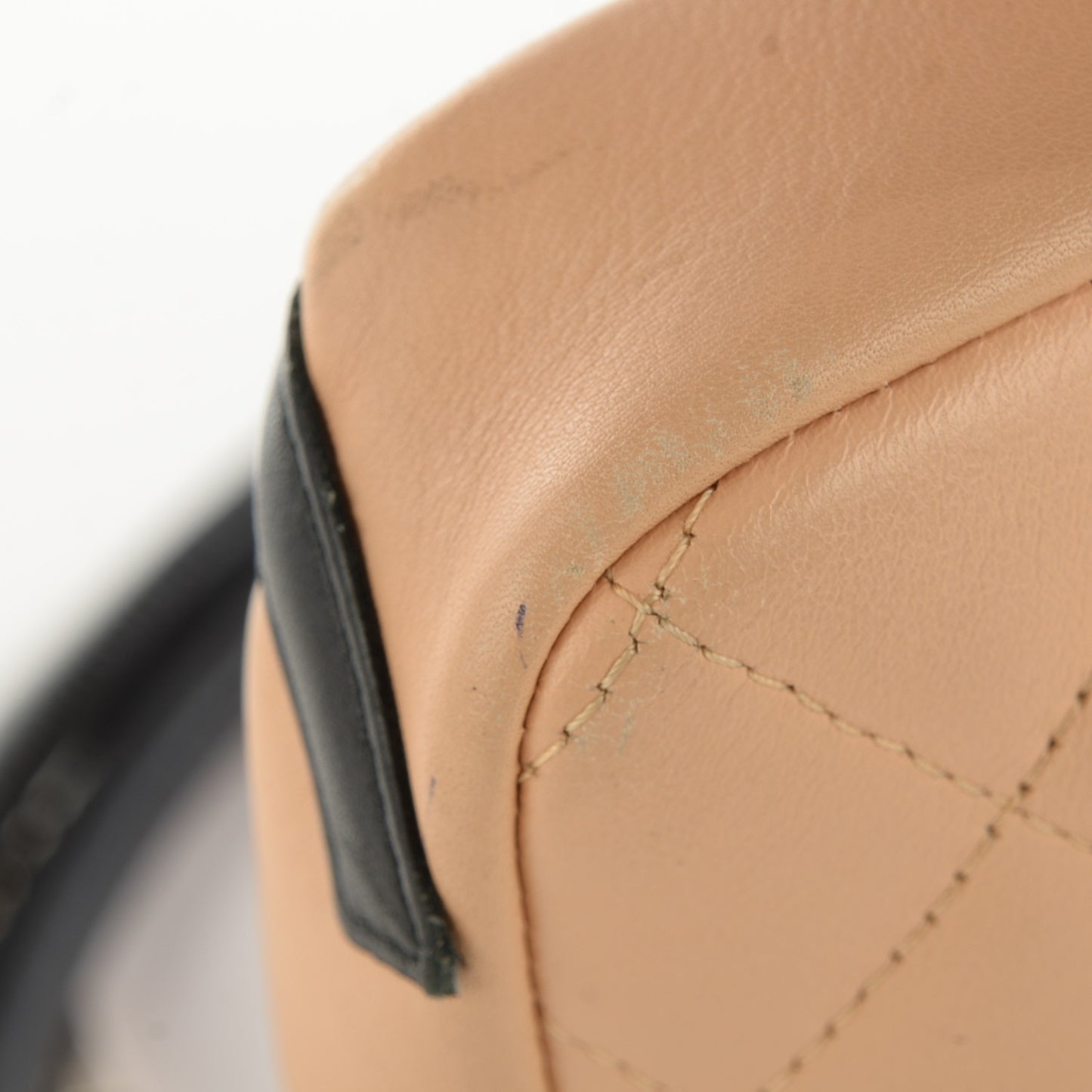 Calfskin Quilted Cambon Pochette Beige