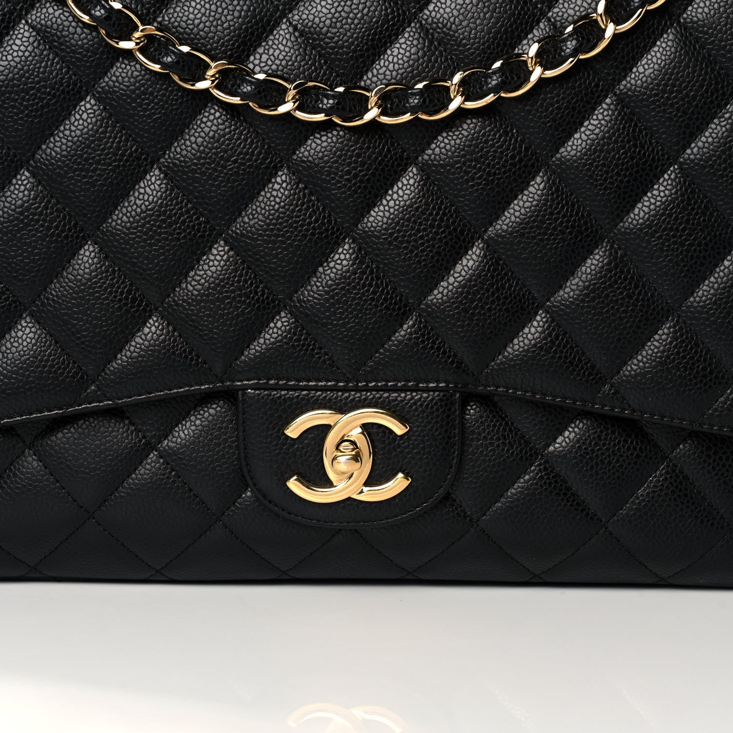 Chanel Caviar Quilted Maxi Double Flap Black 8 of 15