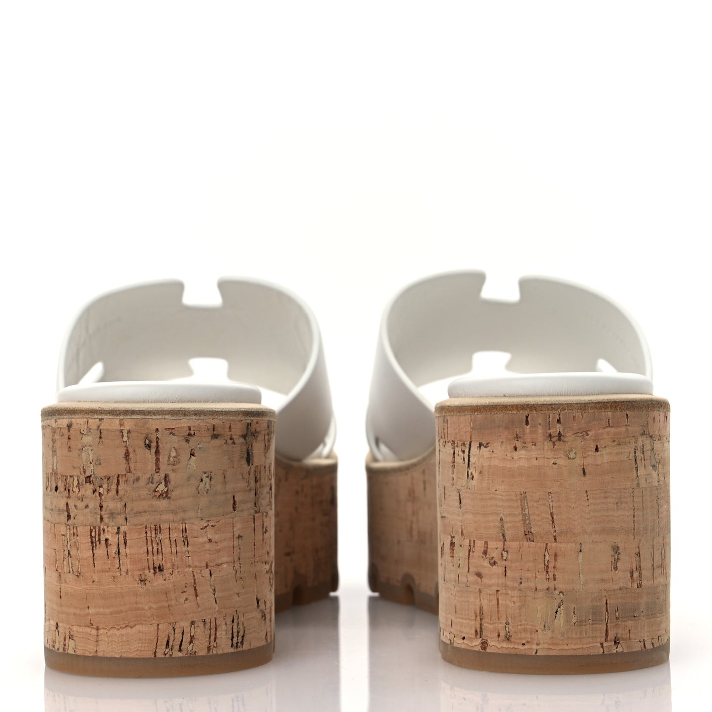 Calfskin Cork Eze 30 Sandals 38 White