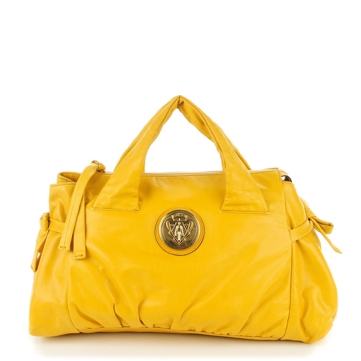 Gucci Calfskin Small Hysteria Top Handle Bag Yellow 1 of 1