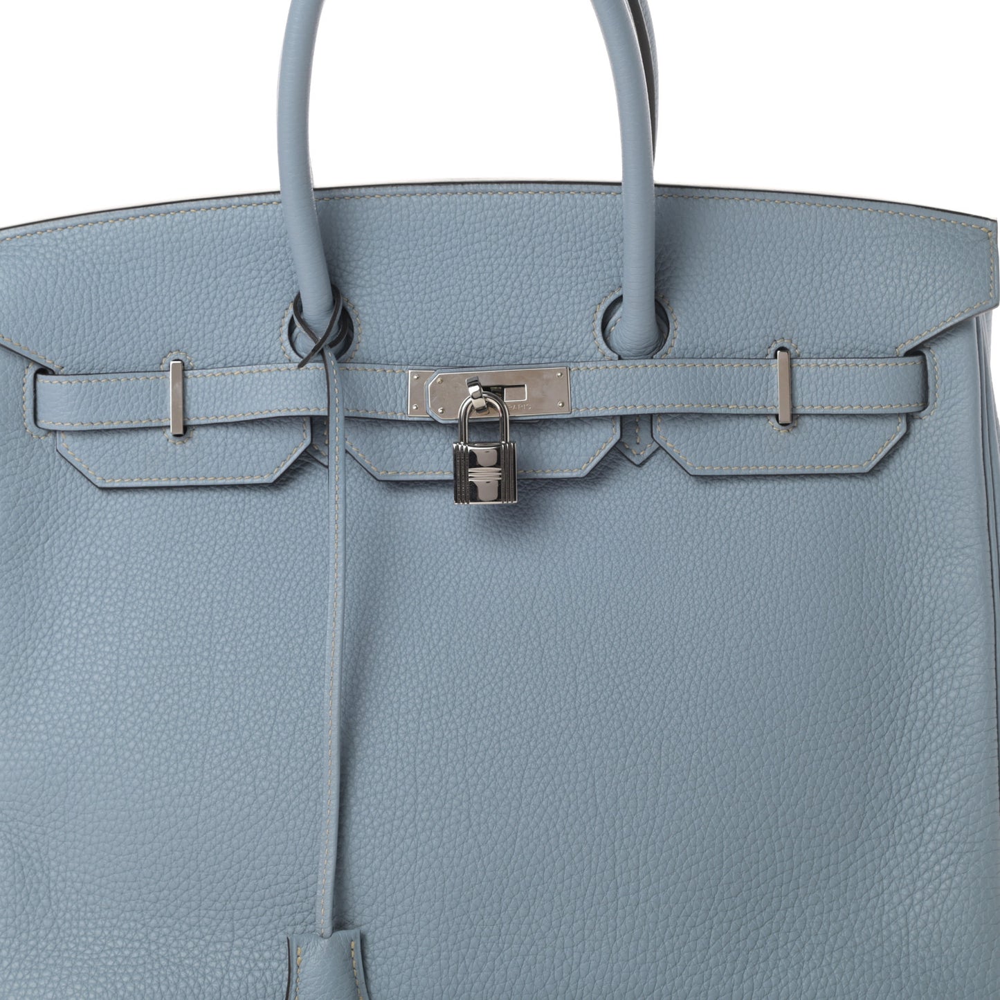 Togo Birkin 35 Bleu Lin