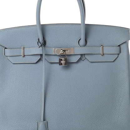 Hermes Togo Birkin 35 Bleu Lin 8 of 11