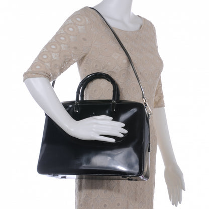 Gucci Patent Leather Bamboo Bag Black 2 of 8