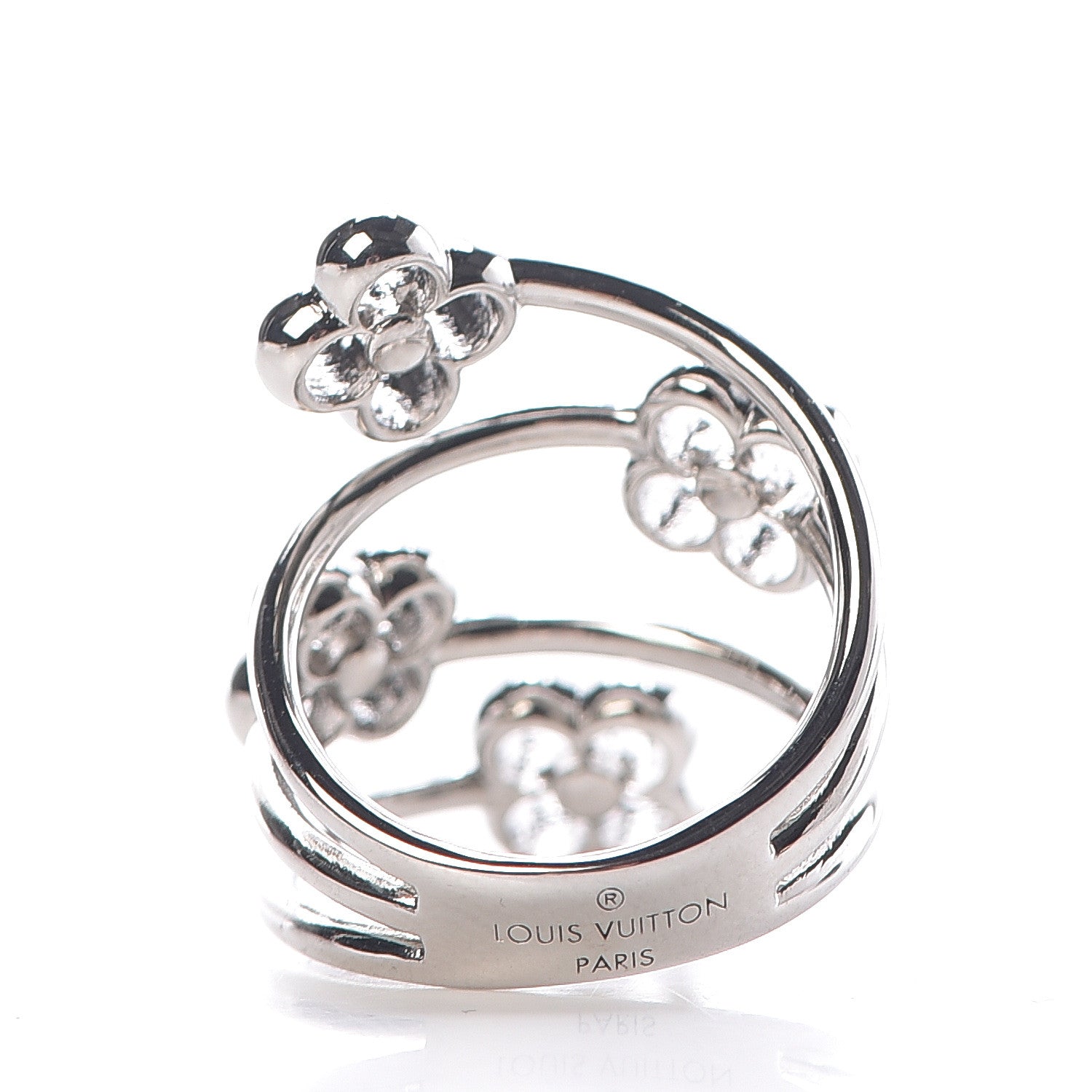 Louis Vuitton Flower Full Ring S Silver 4 of 6