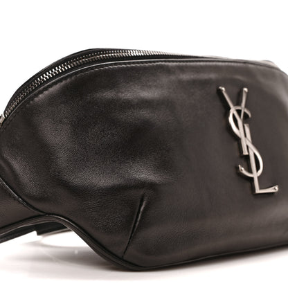 Saint Laurent Calfskin Monogram Belt Bag Black 7 of 8