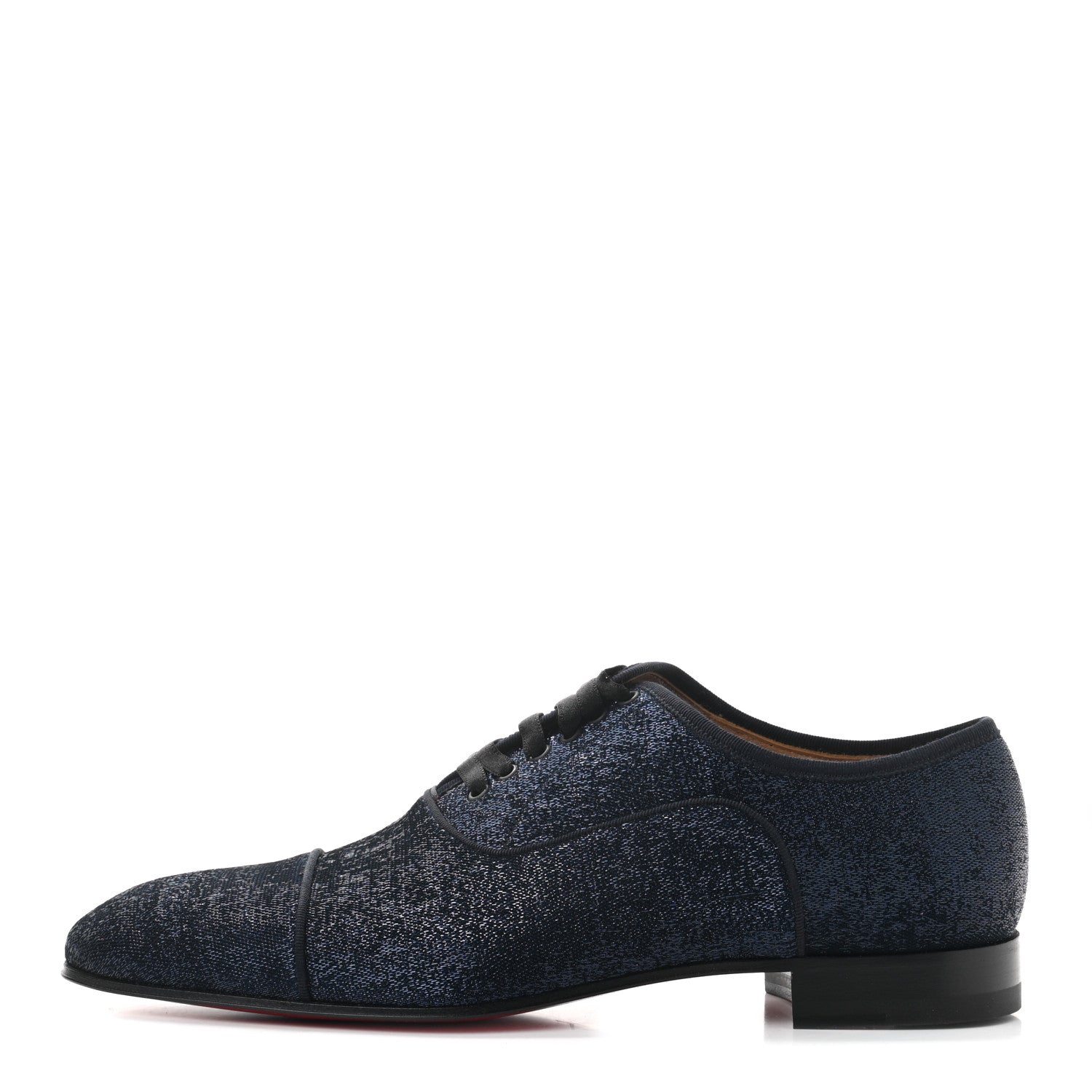 Christian Louboutin Glitter Mens Greggo Orlato Flat Oxfords 40.5 Marine 1 of 7