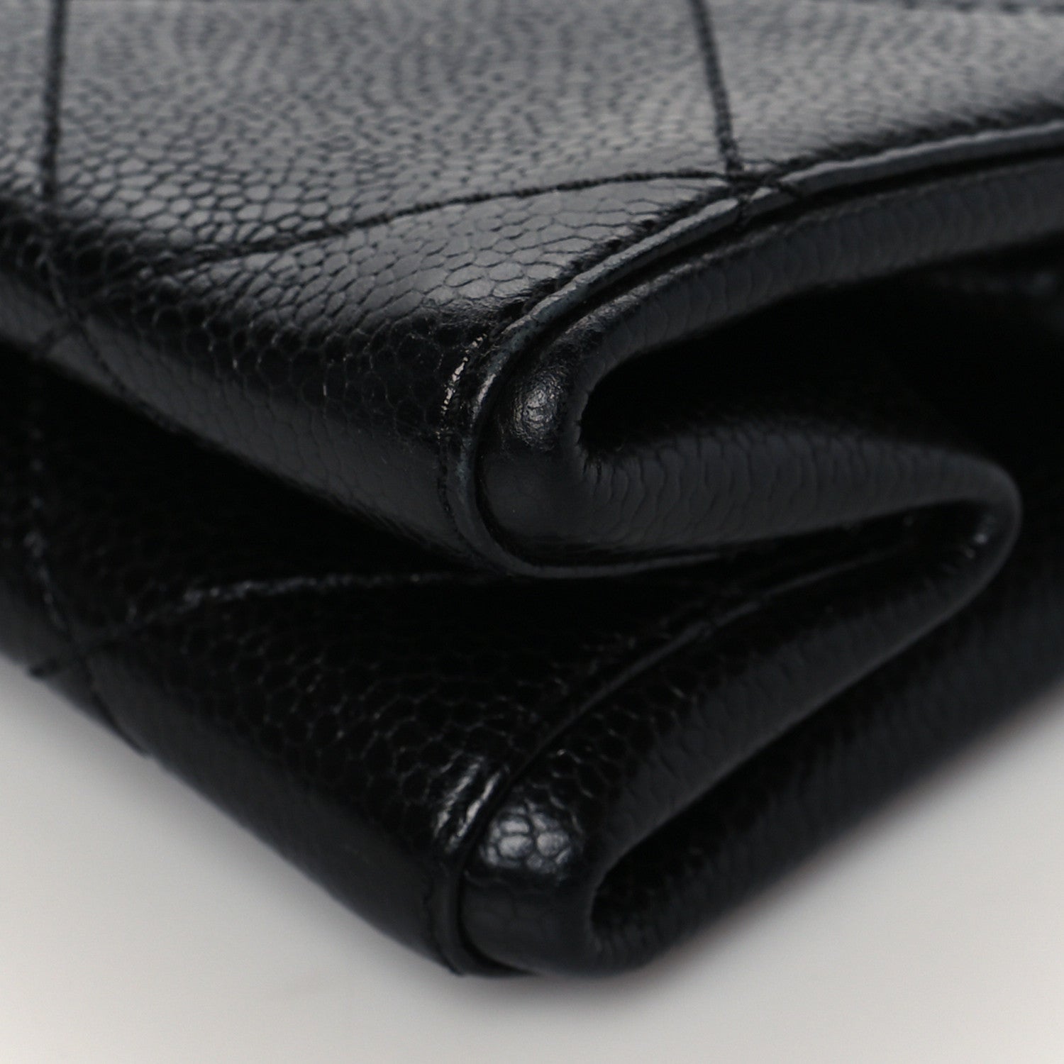 Chanel Caviar Quilted Wood Handle Clutch Black 9 of 9