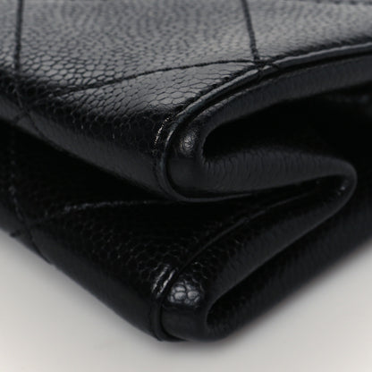 Chanel Caviar Quilted Wood Handle Clutch Black 9 of 9