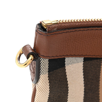 Burberry House Check Derby Peyton Crossbody Clutch Bag Tan 14 of 15