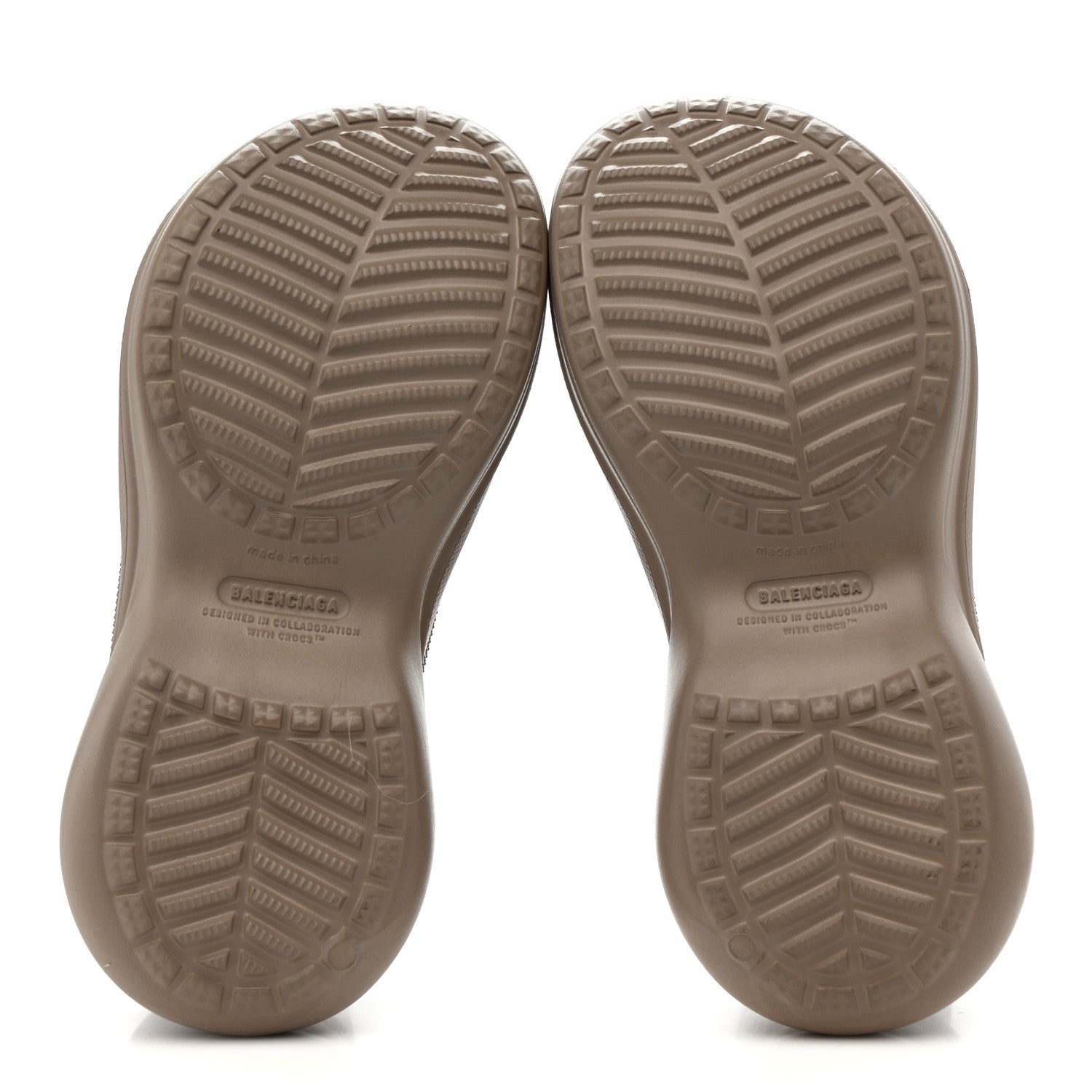 Balenciaga X CROCS Rubber Womens Low Top Rain Boots 39 Beige