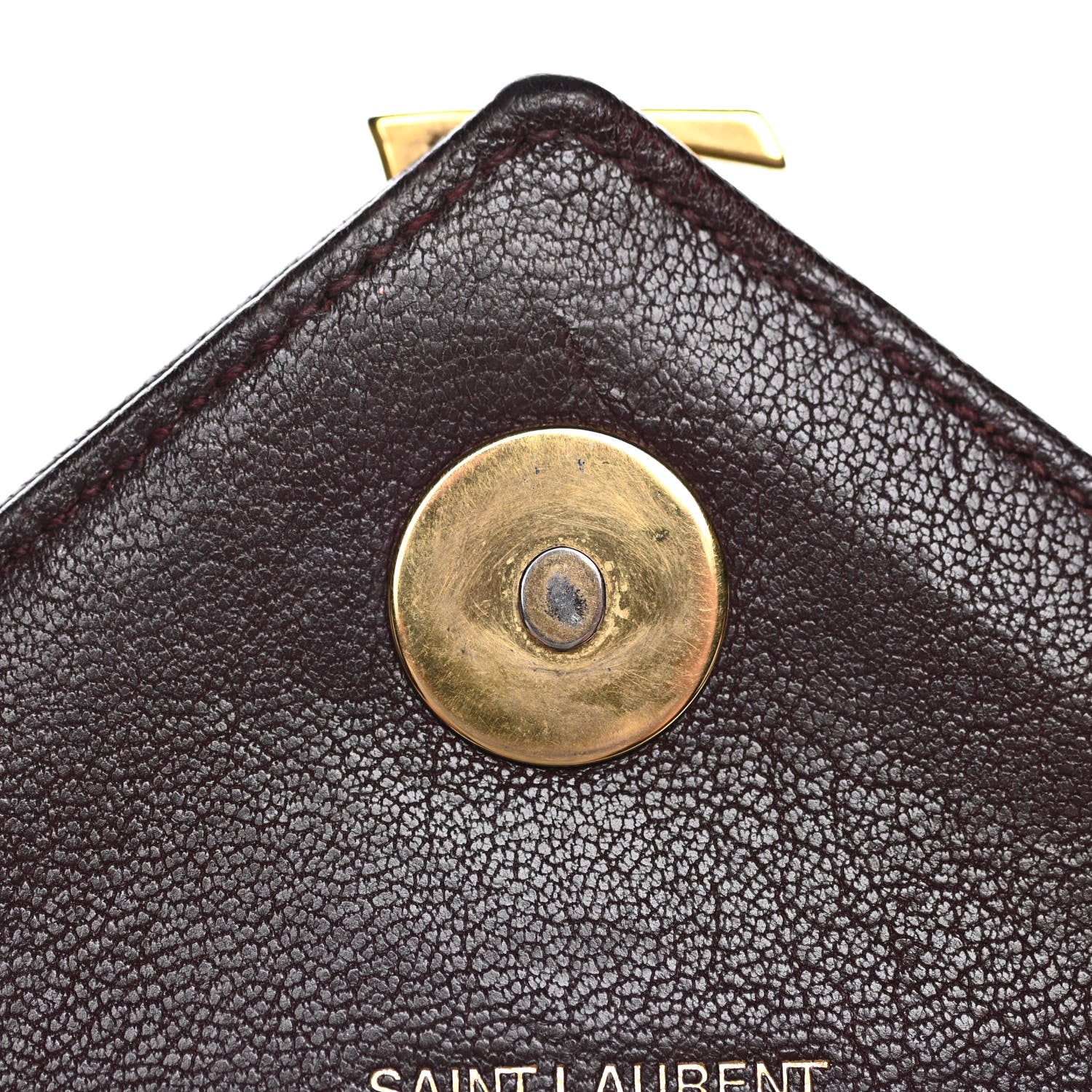 Saint Laurent Sheepskin Matelasse Chevron Monogram Large College Satchel Bordeaux 18 of 24