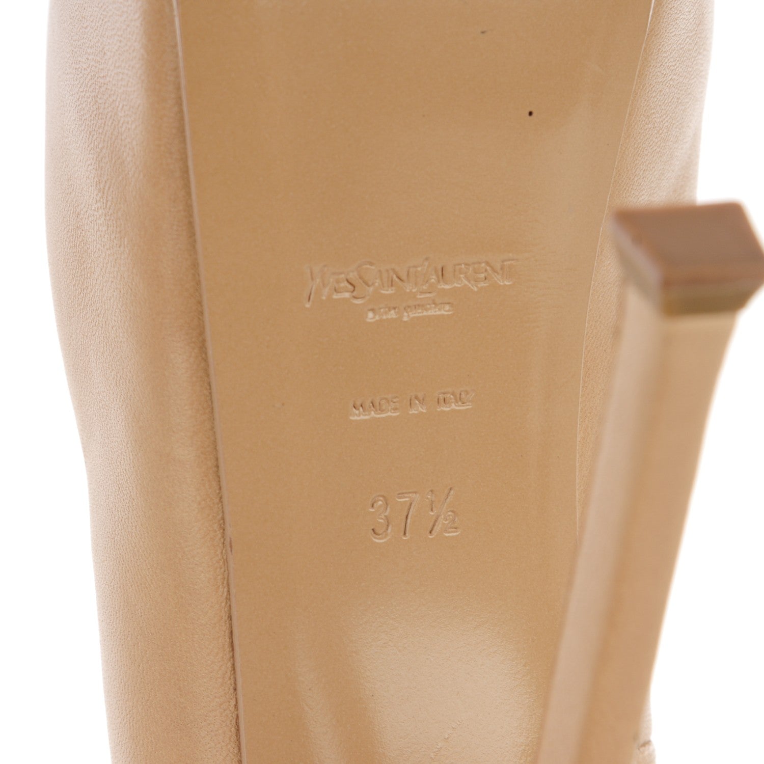 Saint Laurent Nappa Tribtoo 105 Pumps 37.5 Nude 6 of 8