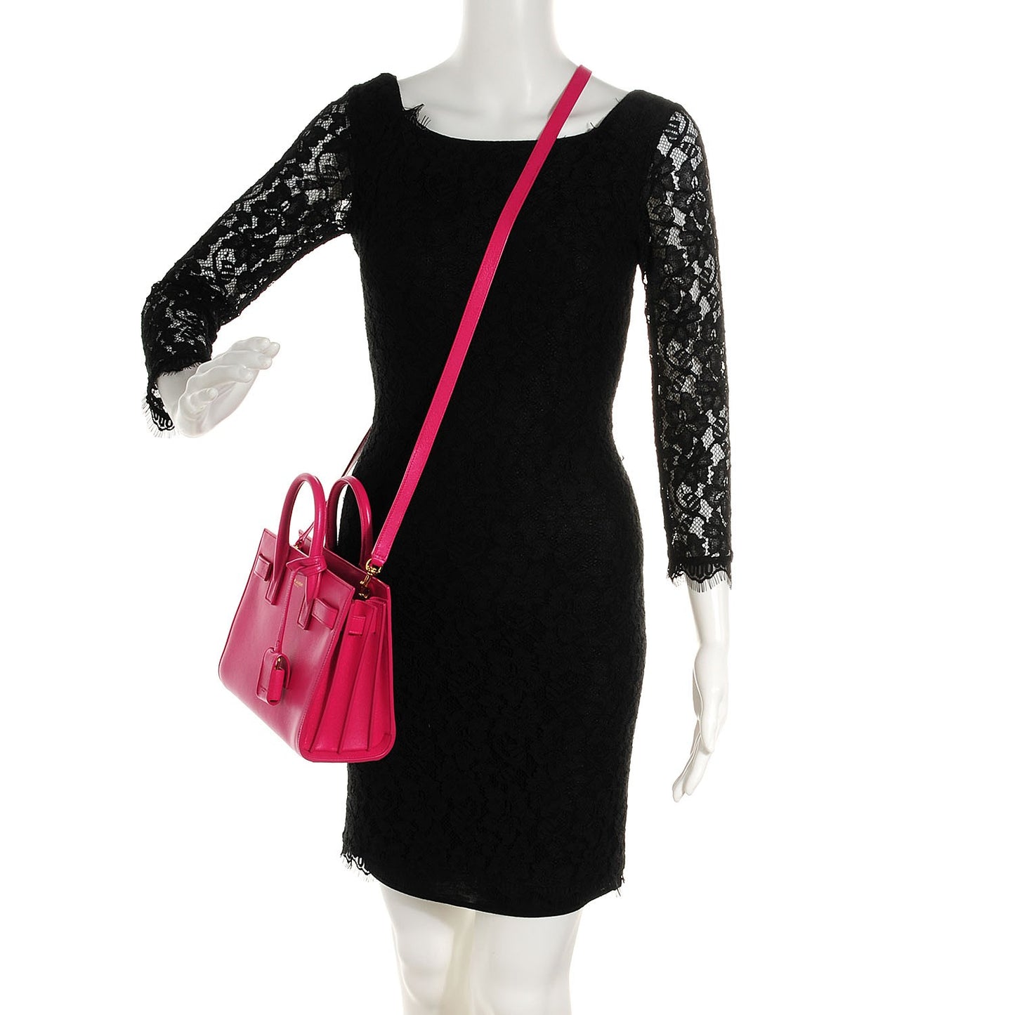 Calfskin Nano Sac De Jour Lipstick Fuchsia