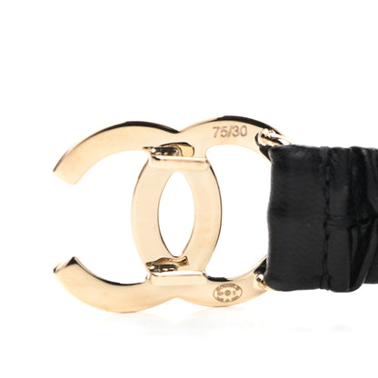 Chanel Lambskin CC Belt 75 Black 3 of 4