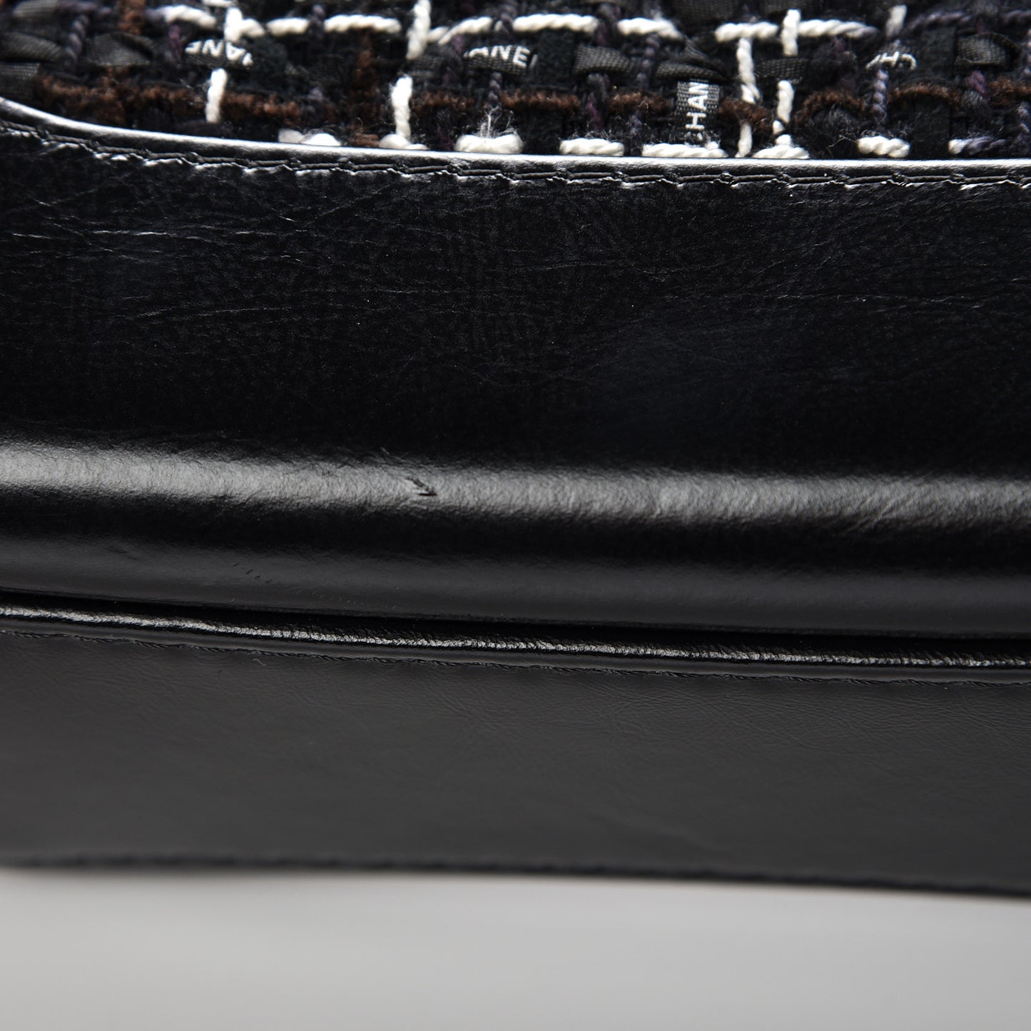 Tweed Calfskin Small Gabrielle Hobo Black