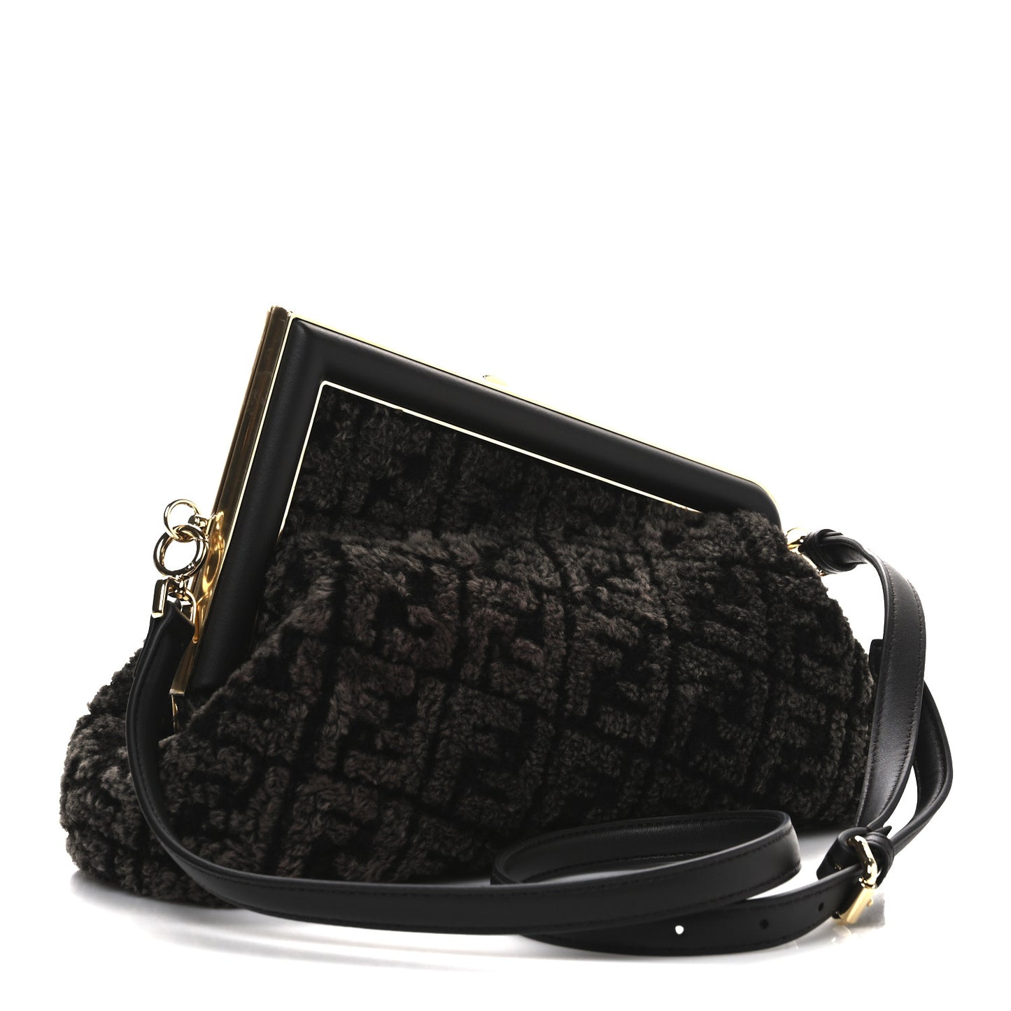 Shearling Shiny Nappa FF Midi Fendi First Real Ebano