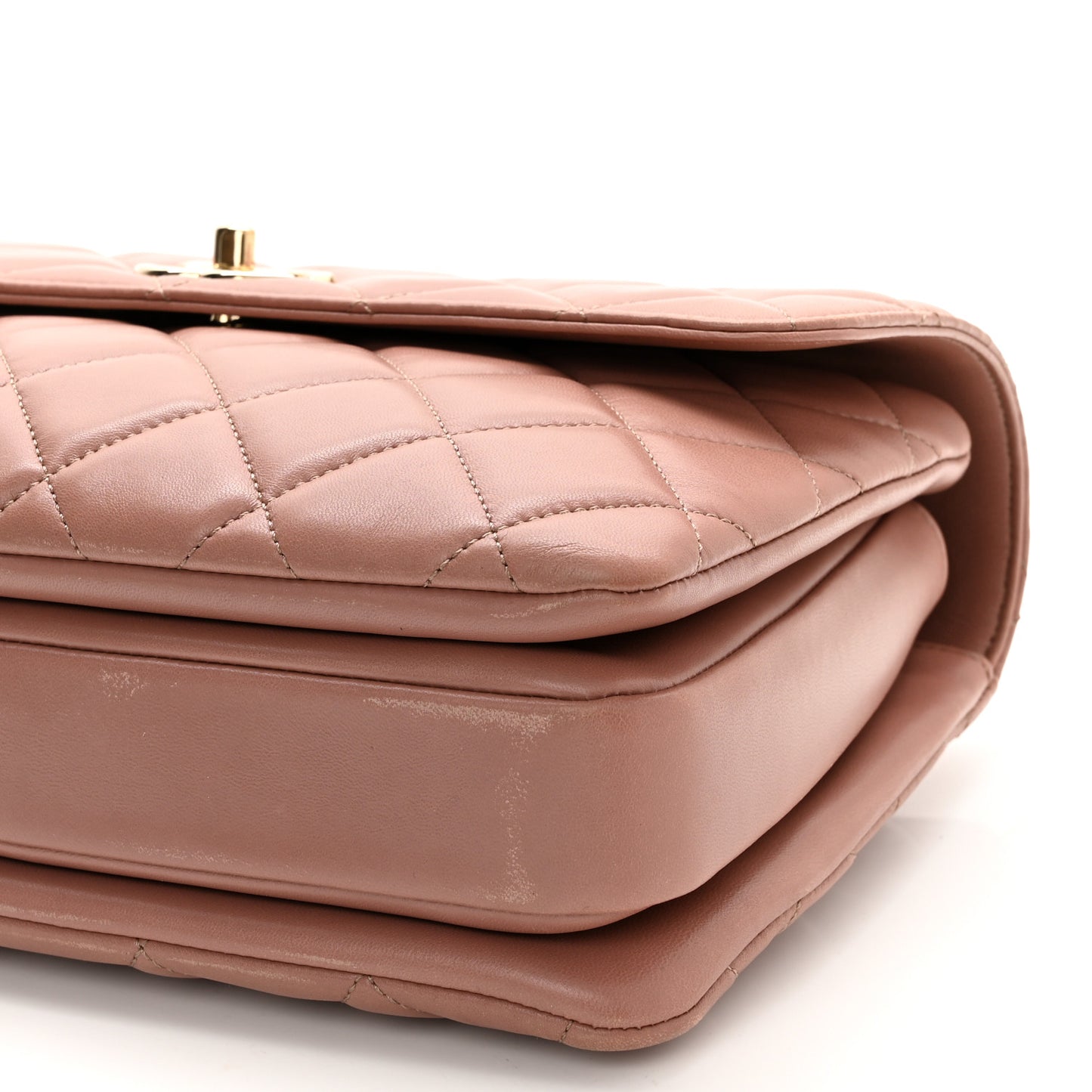 Lambskin Quilted Medium Trendy CC Flap Dual Handle Bag Pink