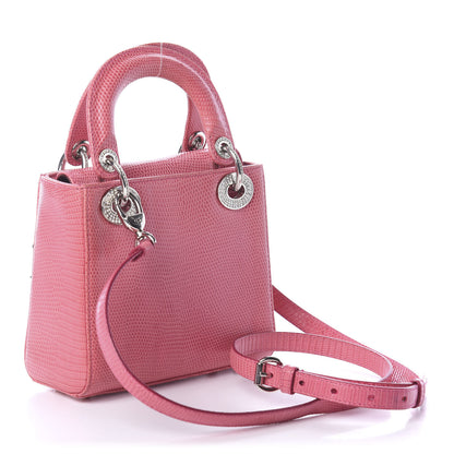 Christian Dior Lizard Swarovski Crystal Mini Lady Dior Pink 3 of 9