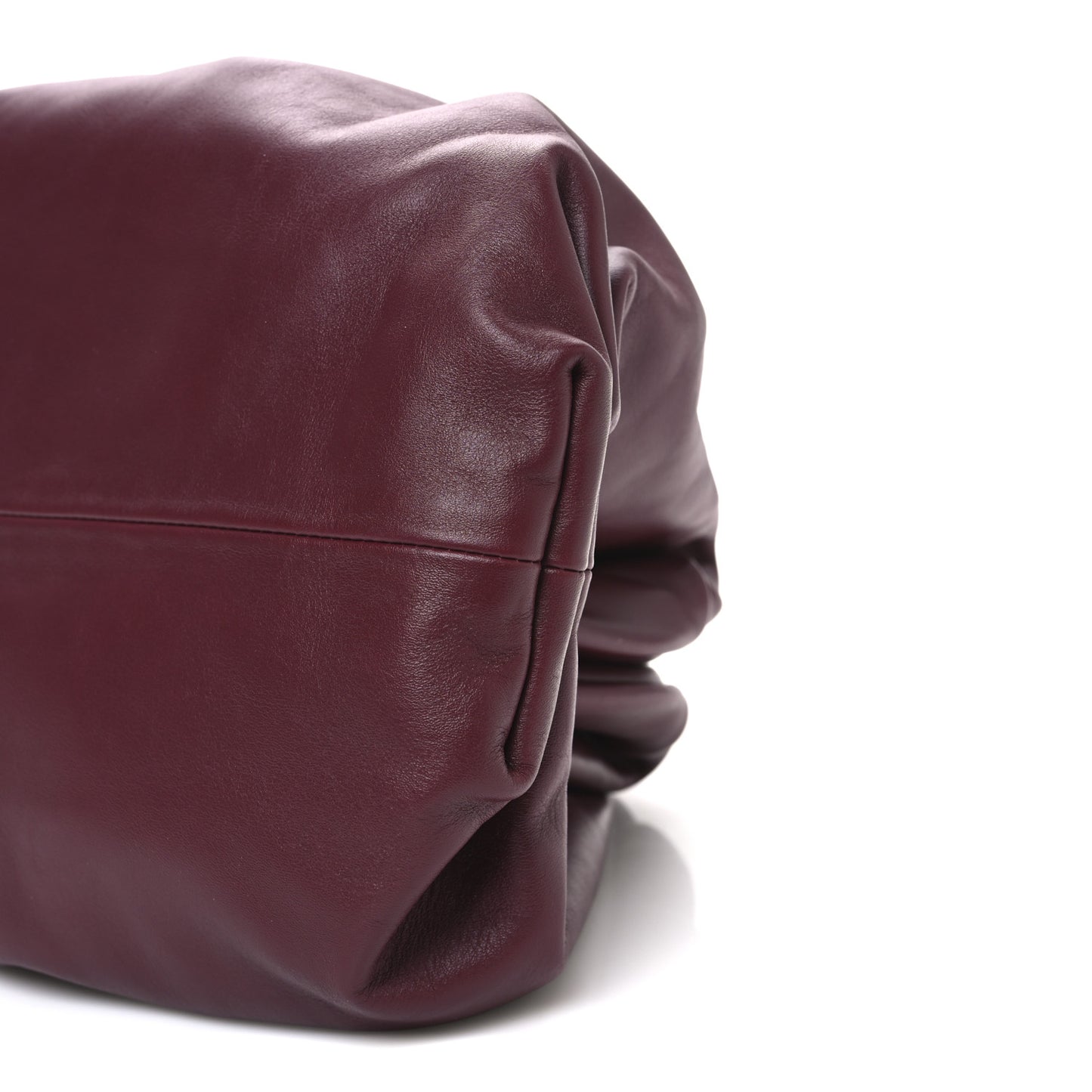 Smooth Butter Calf The Pouch Oversized Clutch Bordeaux