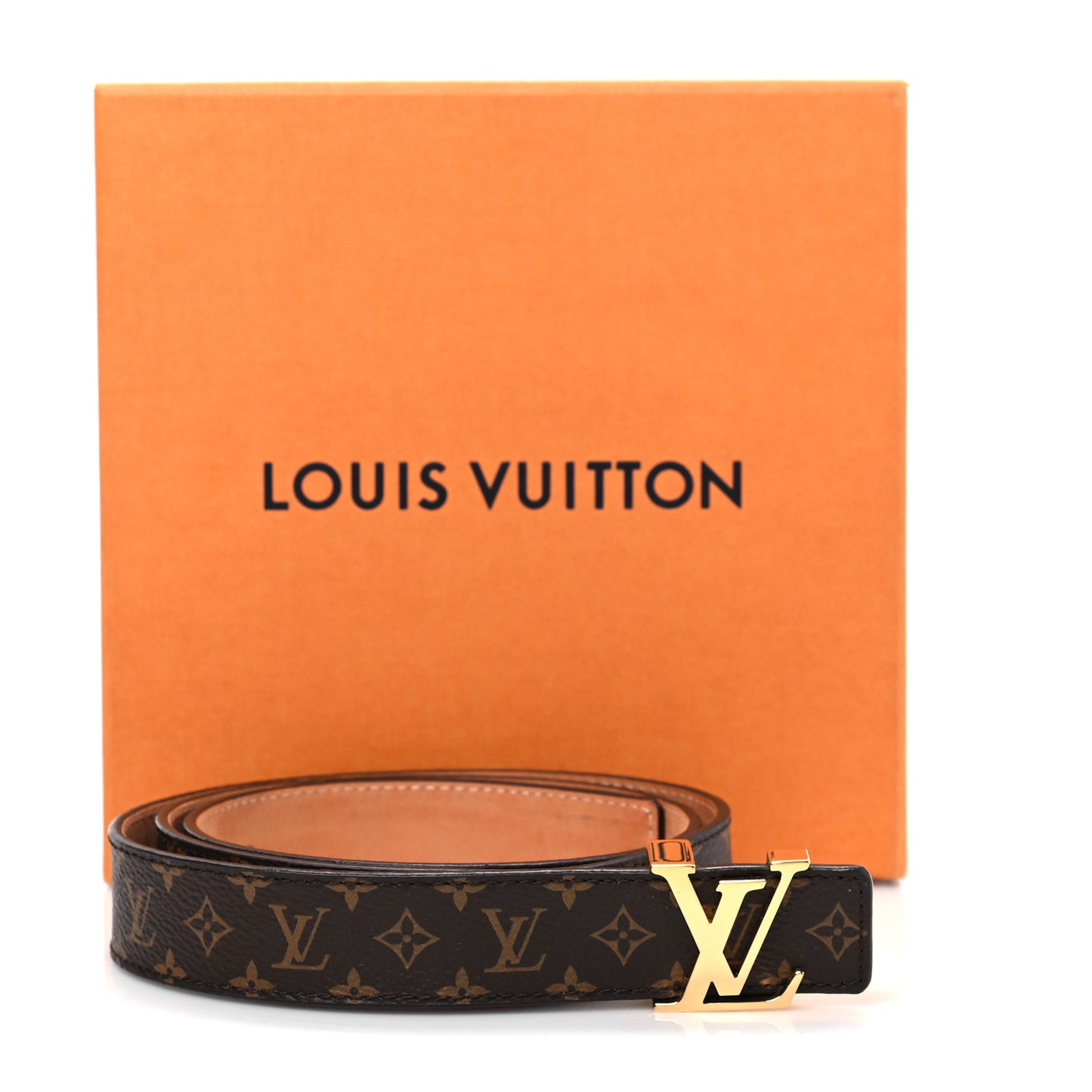 Calfskin Monogram 30mm LV Initiales Reversible Belt 80 32 Black