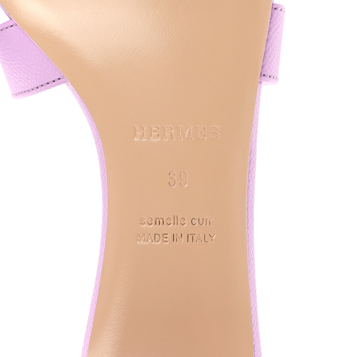 Hermes Epsom Oasis Sandals 39 Violet Amethyste 6 of 9