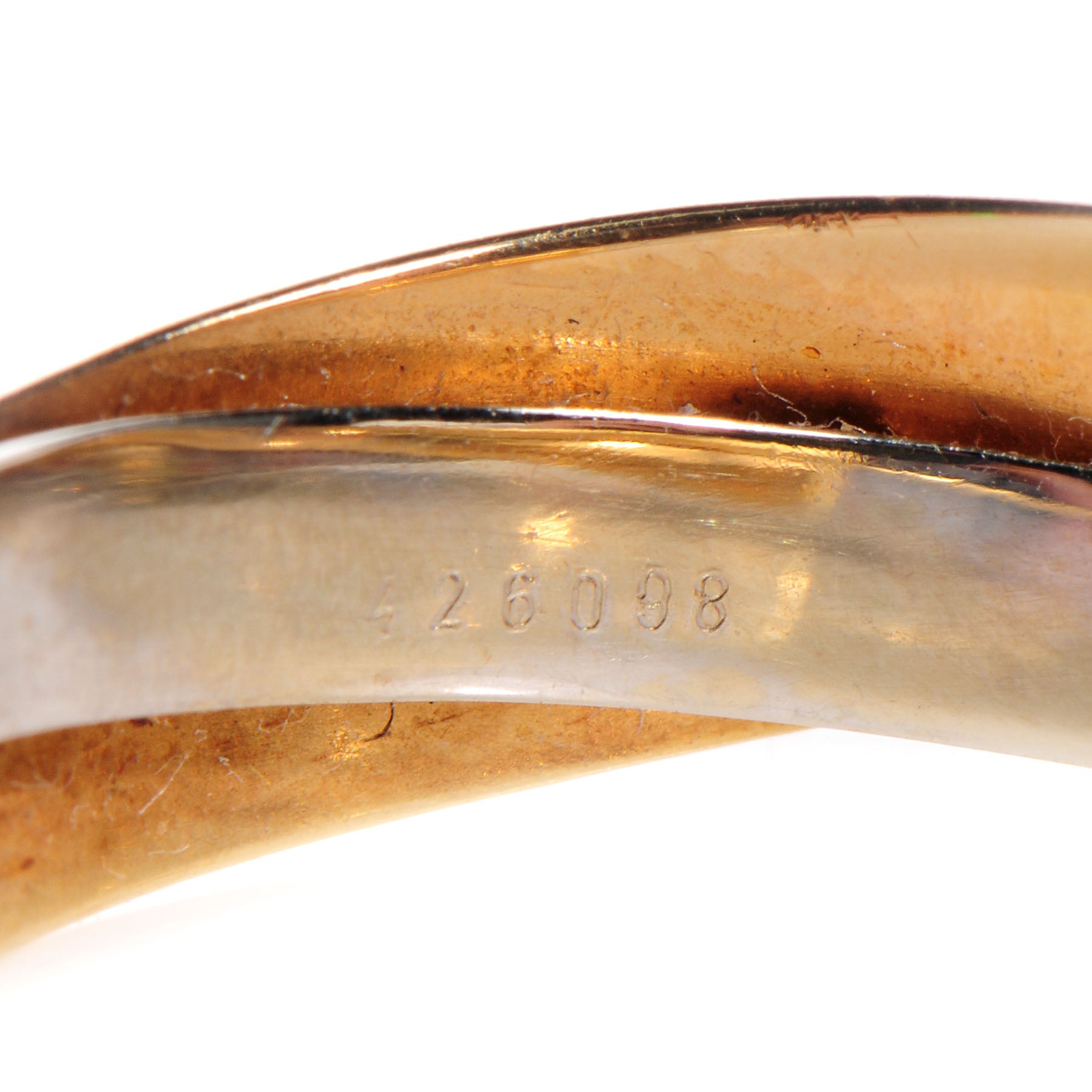 Cartier 18K Pink Yellow White Gold Trinity Hoop Earrings 5 of 8
