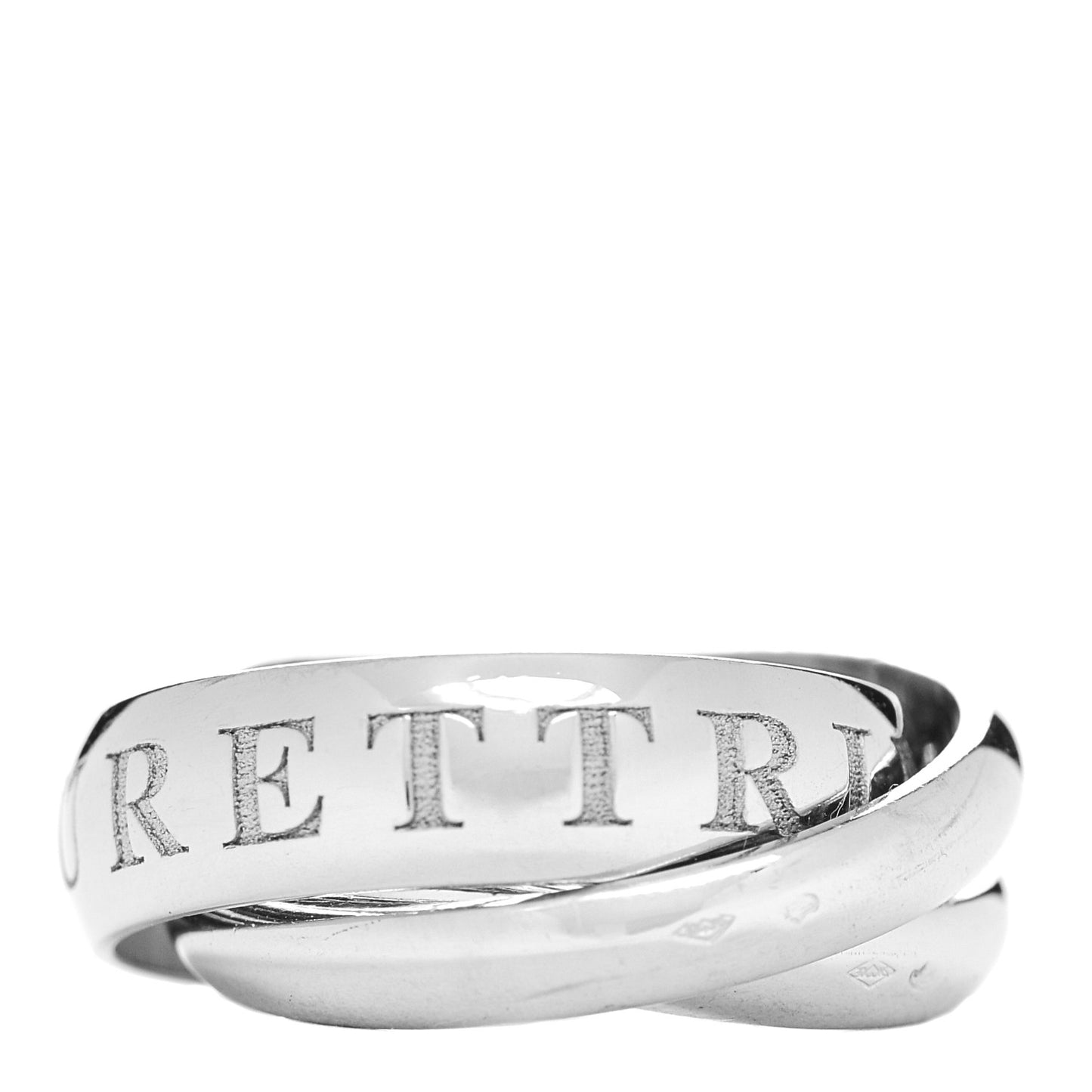18K White Gold Amour Trinity Ring 50 5.25