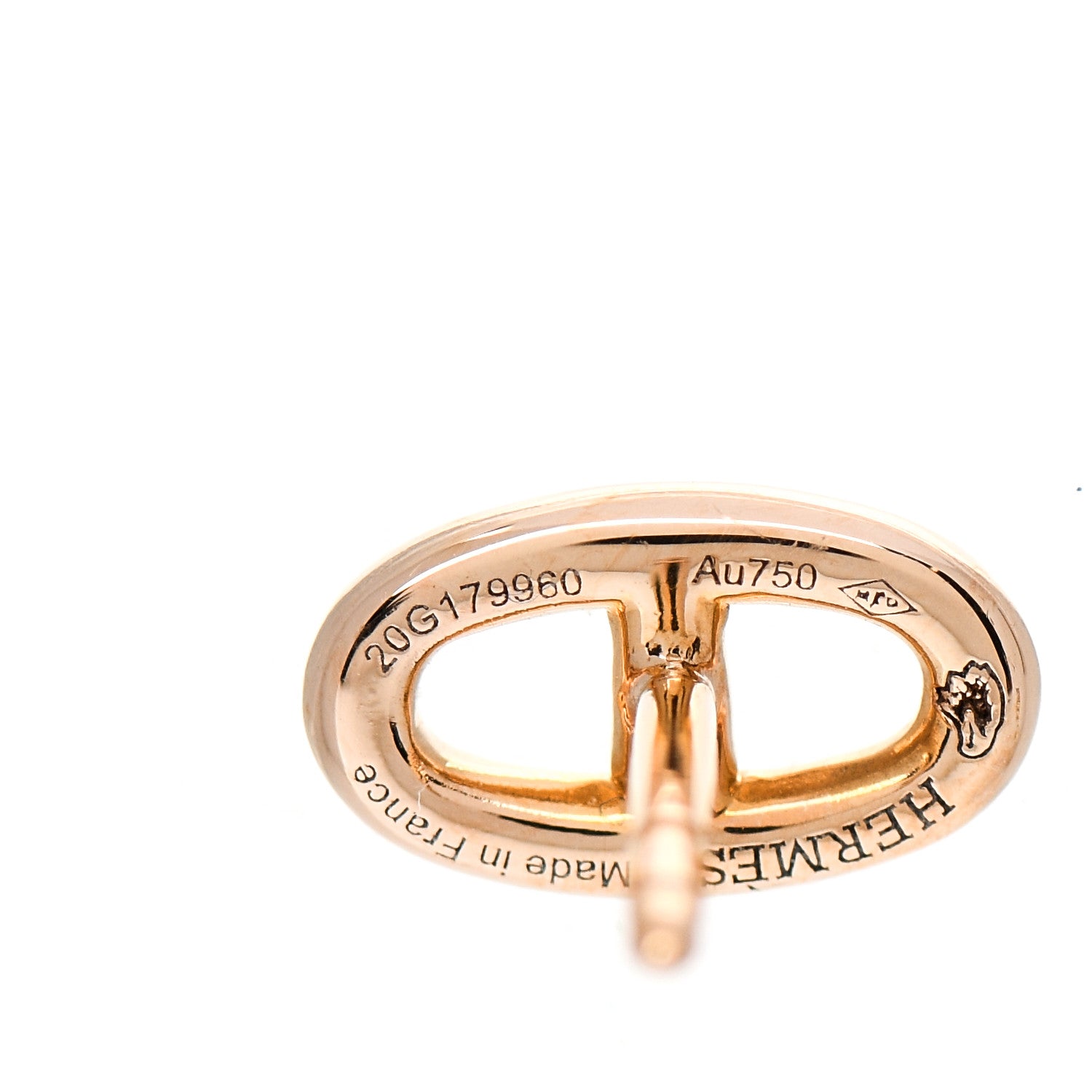 Hermes 18K Rose Gold TPM Farandole Stud Earrings 5 of 6