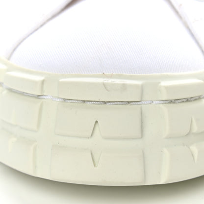 Prada Gabardine Triangle Logo Wheel 35mm Sneakers 38 White 3 of 11