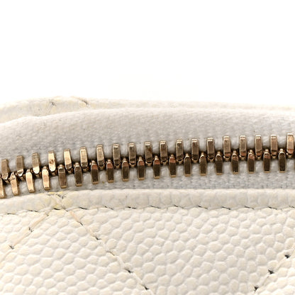 Chanel Caviar Quilted Small Vanity Case With Chain White 11 of 12