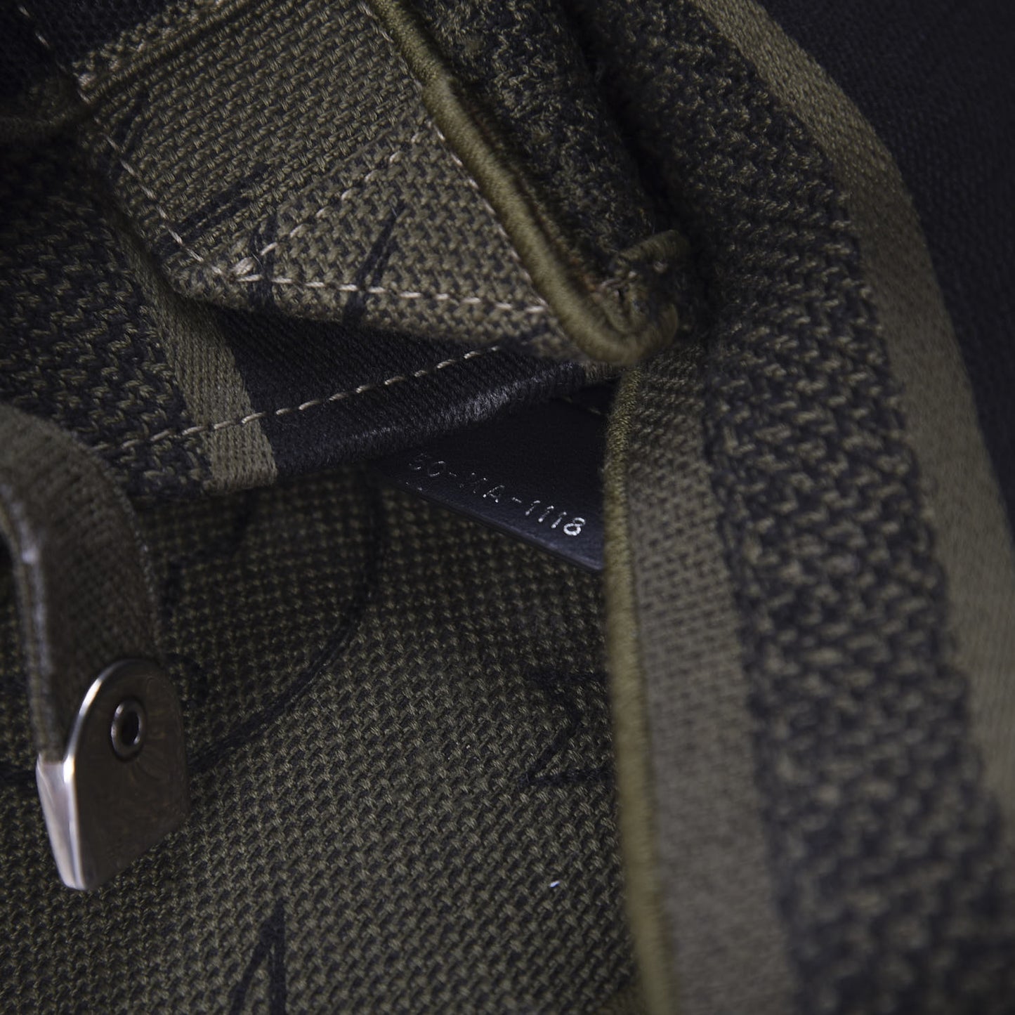 Canvas Embroidered Graffiti Diorcamp Messenger Green Black