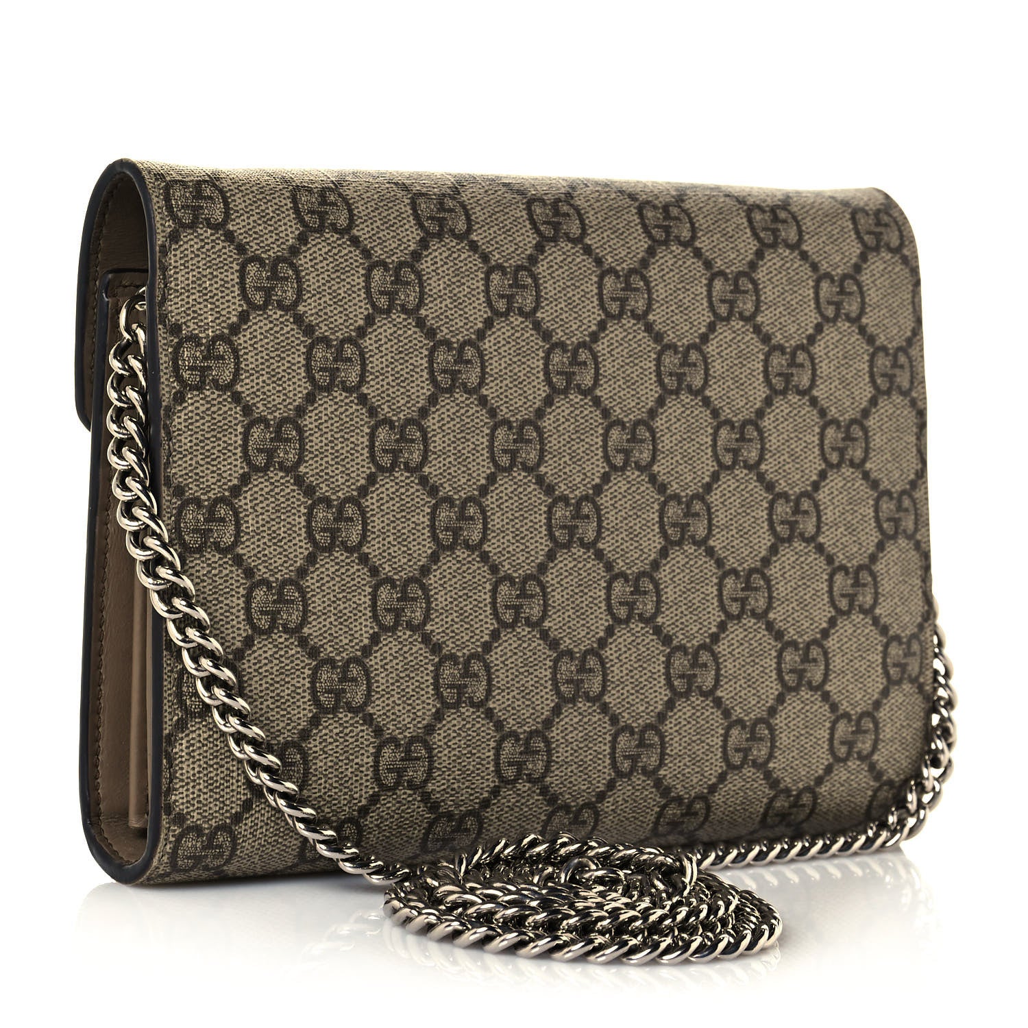 Gucci GG Supreme Monogram Mini Dionysus Chain Wallet Beige Taupe 3 of 15