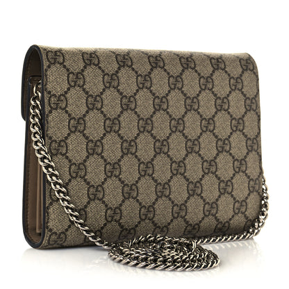 Gucci GG Supreme Monogram Mini Dionysus Chain Wallet Beige Taupe 3 of 15