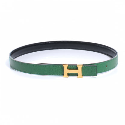 Hermes Box Courchevel Reversible Constance 18mm H Belt 65 Green Black 1 of 6