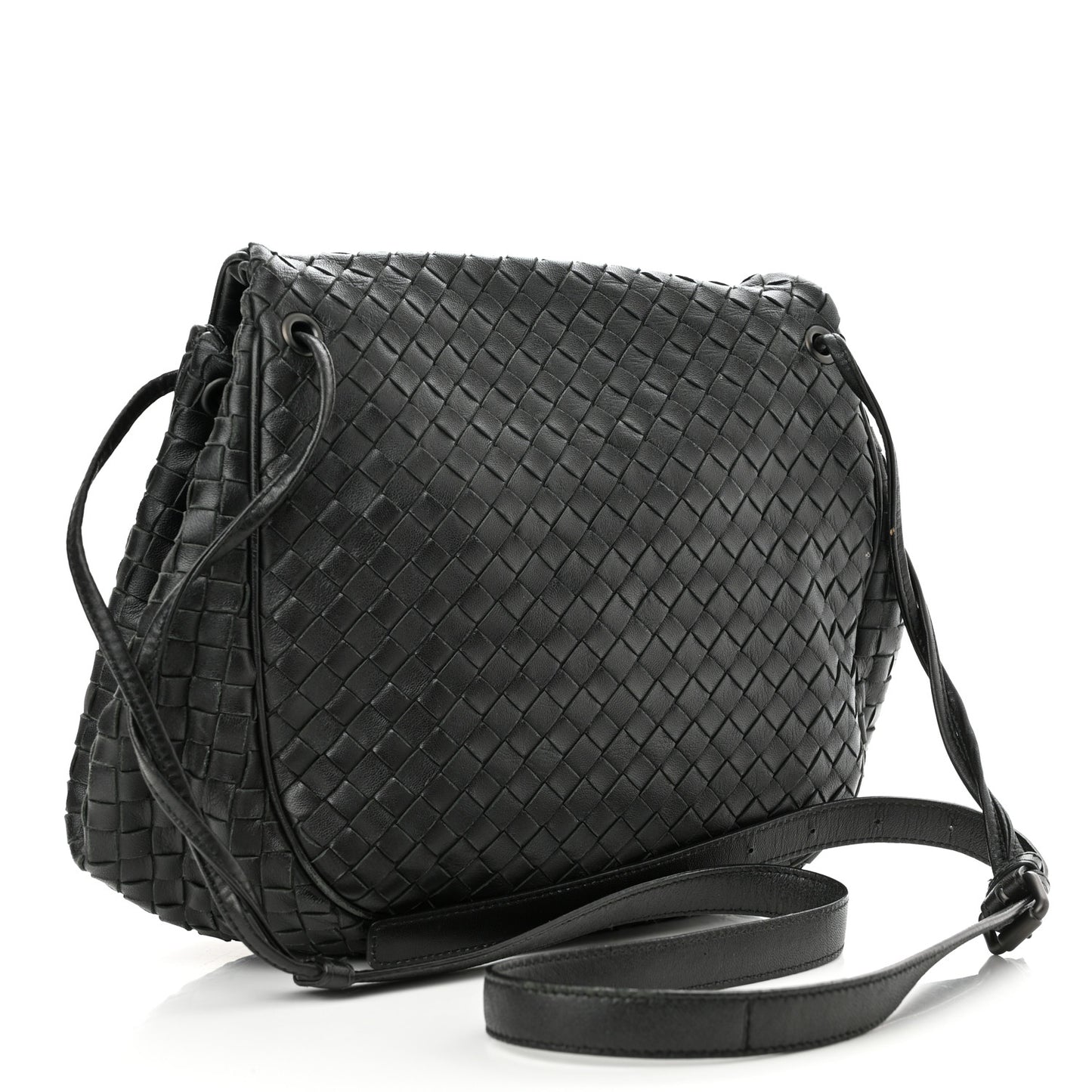 Nappa Intrecciato Messenger Bag Black