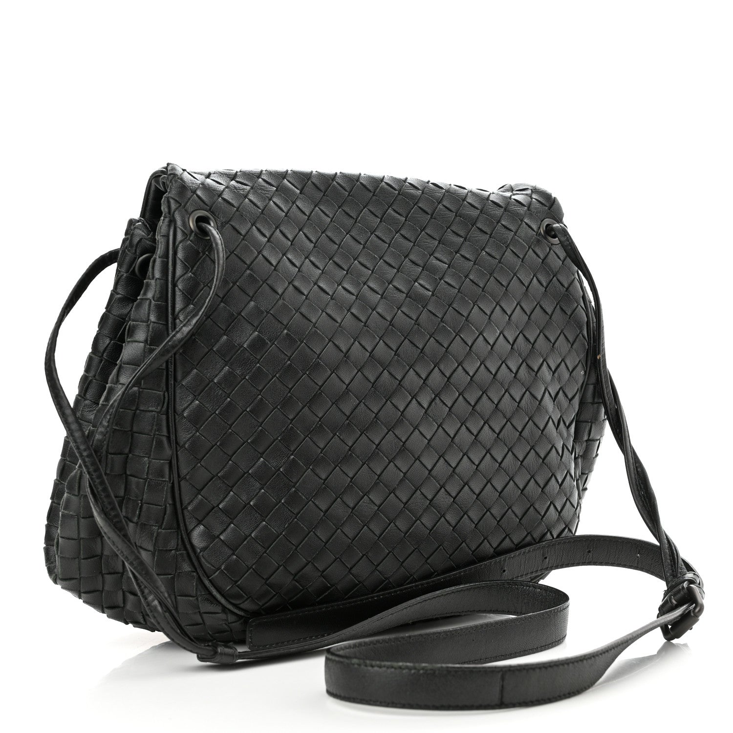 Bottega Veneta Nappa Intrecciato Messenger Bag Black 3 of 10