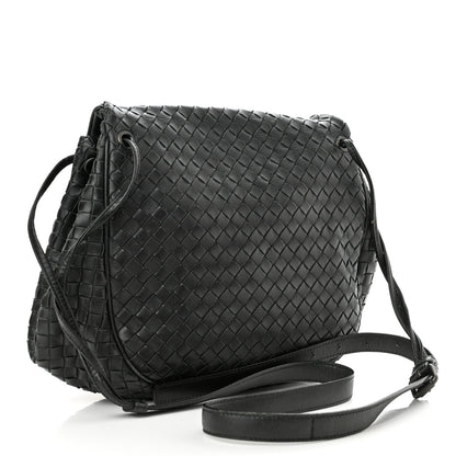 Bottega Veneta Nappa Intrecciato Messenger Bag Black 3 of 10