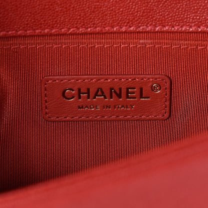 Chanel Caviar Quilted Small Boy Flap Red 6 of 11
