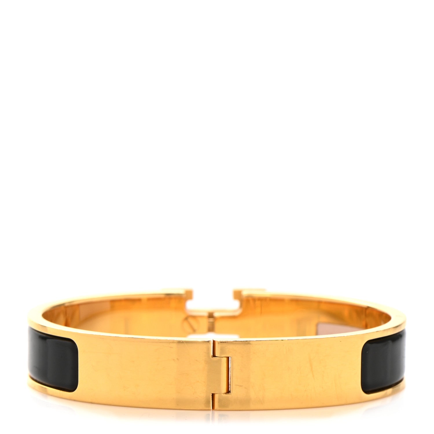 Hermes Enamel Narrow Clic Clac H Bracelet GM Black 3 of 5