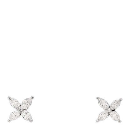 Tiffany Platinum Diamond .19ct Mini Victoria Earrings 1 of 4