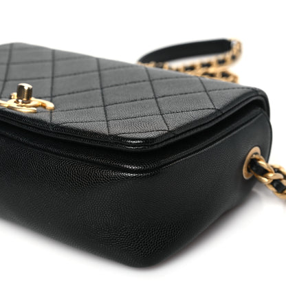 Chanel Caviar Quilted Small Fashion Therapy Flap Bag Black 10 of 11