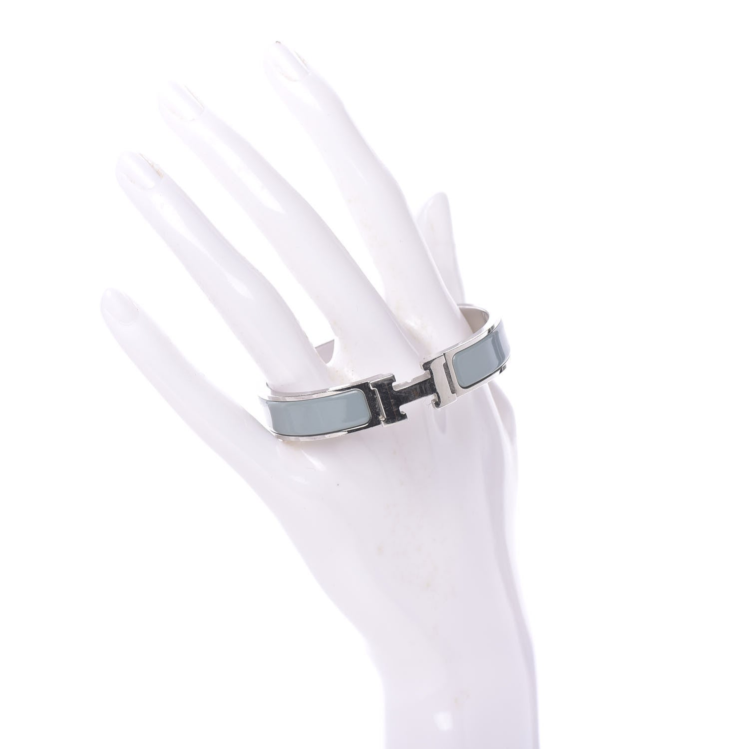 Hermes Enamel Narrow Clic Clac H Bracelet PM Aigue Marine 2 of 4