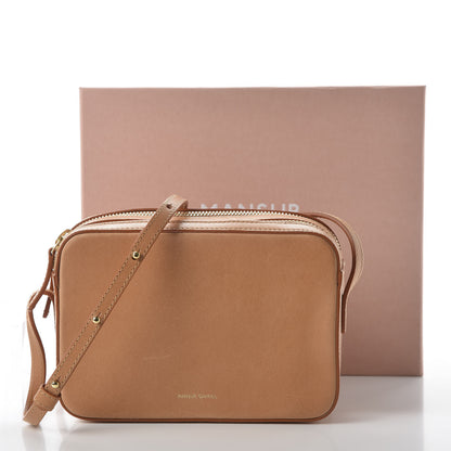 Mansur Gavriel Vegetable Tanned Calfskin Double Zip Crossbody Cammello 10 of 10