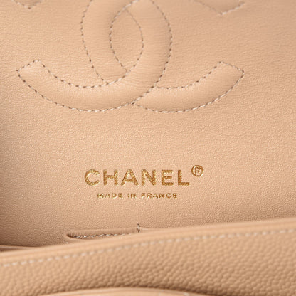Chanel Caviar Quilted Medium Double Flap Beige Clair 5 of 10